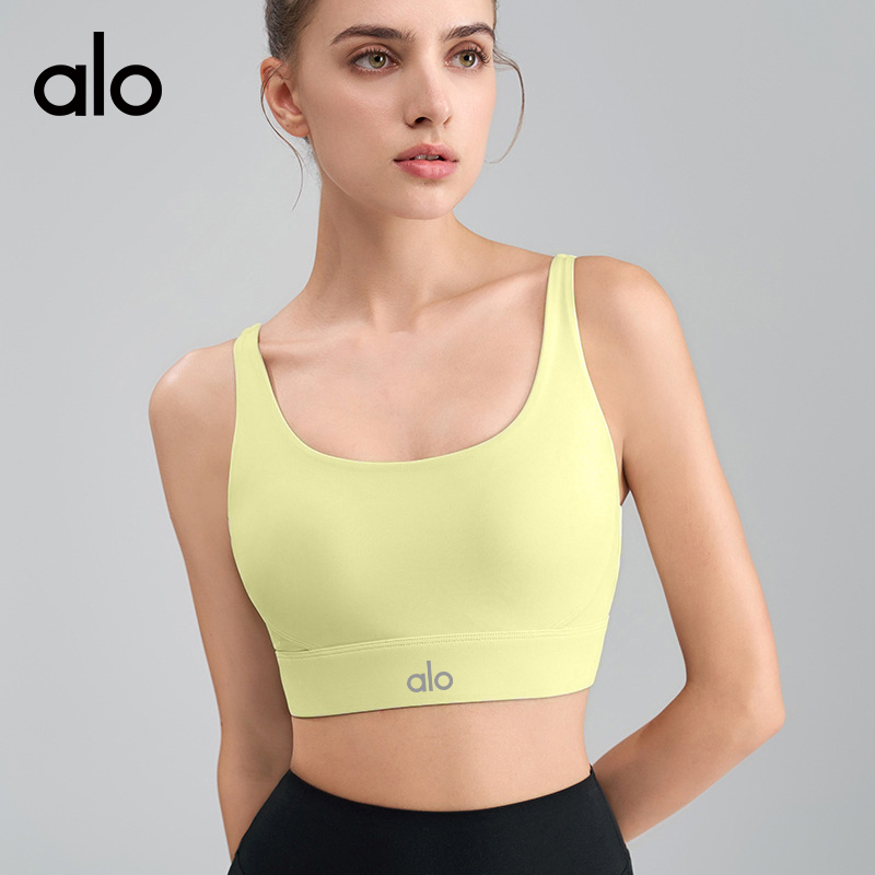 ALO YOGA💰78💎支持一件代发
aloyoga 美背大U背运动内衣文胸健身跑步健身服瑜伽背心
【品牌】ALO 
【款号】WX941
【面料】锦纶/氨纶
【颜色】黑色，雏菊黄，马尔代夫绿，象牙白，野莓色，蒸馏咖啡
【尺码】S，M，L，XL，2XL
 专柜同款品质，厂家直销，货源充足，售后保障