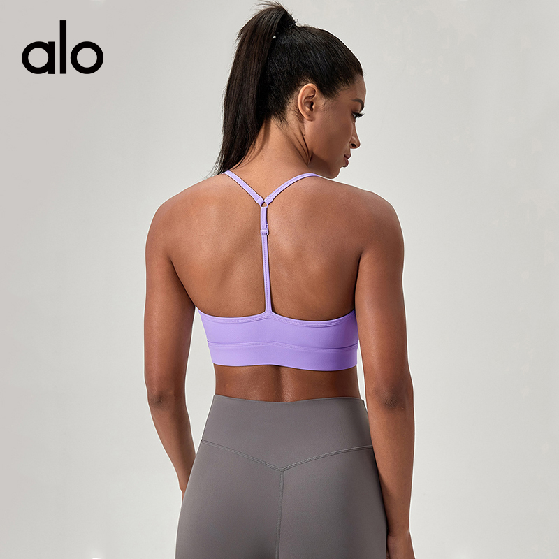 ALO YOGA💰78💎支持一件代发
aloyoga 运动裸感瑜伽文胸Y字肩带防震速干健身背心
【品牌】ALO 
【款号】WX52762
【面料】锦纶/氨纶
【颜色】柠檬黄，白色，柔紫色，黑色
【尺码】S，M，L，XL，XXL
 专柜同款品质，厂家直销，货源充足，售后保障