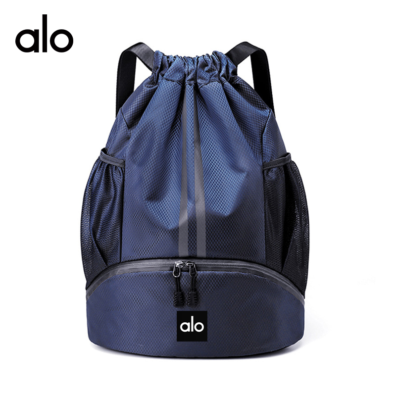 ALO YOGA💰68💎支持一件代发
aloyoga 大容量抽绳干湿分离双肩包户外旅行包游泳健身包
【品牌】ALO 
【款号】STB2932
【面料】牛津布
【颜色】黑色，灰色，玫红色，深蓝色
【尺码】均码
 专柜同款品质，厂家直销，货源充足，售后保障