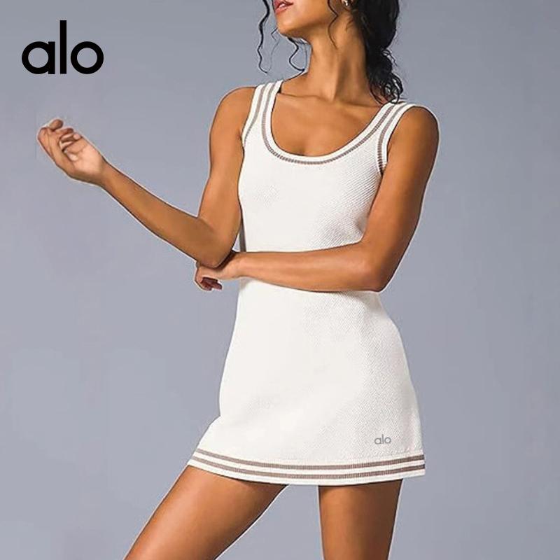 ALO YOGA💰98💎支持一件代发
aloyoga 网球运动连衣裙针织速干修身显瘦训练防晒裙
【品牌】ALO 
【款号】LTY182
【面料】涤纶棉
【颜色】黑色，象牙白
【尺码】S，M，L
 专柜同款品质，厂家直销，货源充足，售后保障