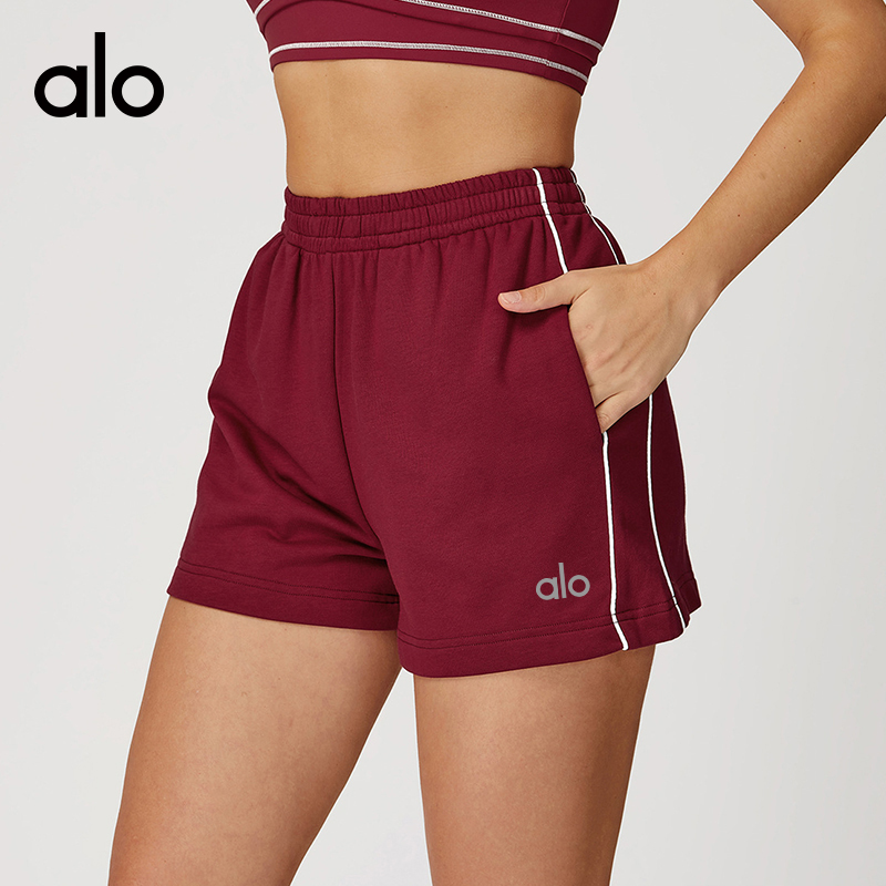 ALO YOGA💰83💎支持一件代发
aloyoga 撞色高腰宽松直筒口袋卫裤户外休闲舒适百搭短裤
【品牌】ALO 
【款号】EWK7028-2
【面料】锦纶/氨纶
【颜色】高级黑，樱桃红，柠绿色，徽章蓝，深巧棕
【尺码】S，M，L，XL
 专柜同款品质，厂家直销，货源充足，售后保障