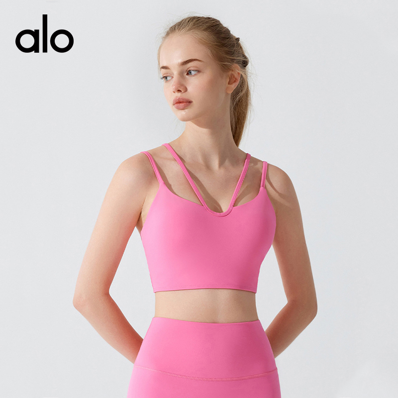 ALO YOGA💰78💎支持一件代发
aloyoga 减震运动内衣女健身背心美背吊带夏瑜伽文胸
【品牌】ALO 
【款号】YW283
【面料】锦纶/氨纶
【颜色】白色，中灰色，牛仔蓝，玫粉色，黑色
【尺码】S，M，L，XL
 专柜同款品质，厂家直销，货源充足，售后保障