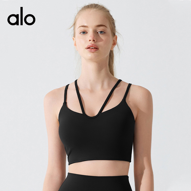 ALO YOGA💰78💎支持一件代发
aloyoga 减震运动内衣女健身背心美背吊带夏瑜伽文胸
【品牌】ALO 
【款号】YW283
【面料】锦纶/氨纶
【颜色】白色，中灰色，牛仔蓝，玫粉色，黑色
【尺码】S，M，L，XL
 专柜同款品质，厂家直销，货源充足，售后保障
