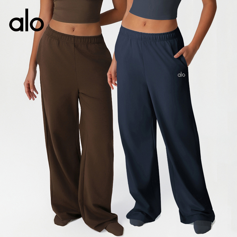 ALO YOGA💰88💎支持一件代发
aloyoga 宽松舞蹈运动阔腿裤户外训练直筒拖地瑜伽裤
【品牌】ALO 
【款号】CK2528
【面料】人棉/涤纶/氨纶
【颜色】淡蓝色，棕色，灰蓝色
【尺码】S，M，L，XL
 专柜同款品质，厂家直销，货源充足，售后保障
