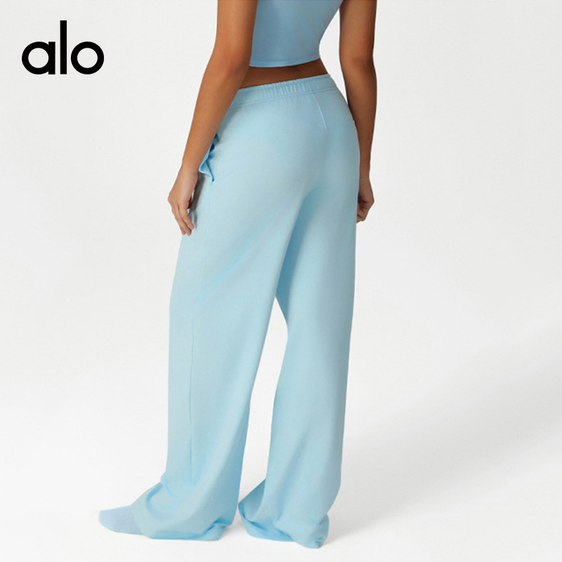 ALO YOGA💰88💎支持一件代发
aloyoga 宽松舞蹈运动阔腿裤户外训练直筒拖地瑜伽裤
【品牌】ALO 
【款号】CK2528
【面料】人棉/涤纶/氨纶
【颜色】淡蓝色，棕色，灰蓝色
【尺码】S，M，L，XL
 专柜同款品质，厂家直销，货源充足，售后保障