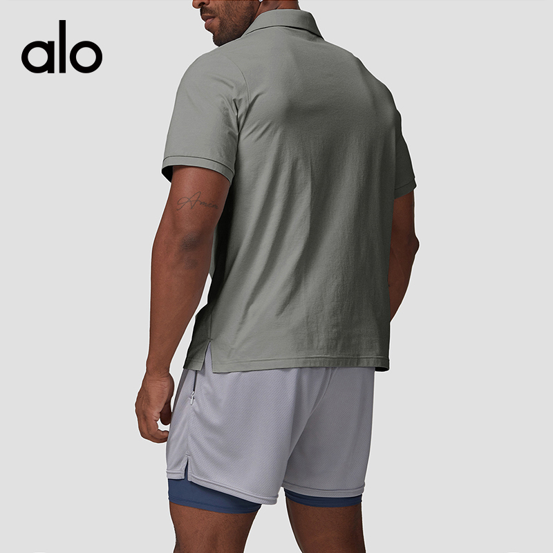 ALO YOGA💰93💎支持一件代发
aloyoga 凉感速干高尔夫POLO衫户外运动休闲旅游徒步短袖
【品牌】ALO 
【款号】EDX1168-2
【面料】涤纶/复合纤维
【颜色】活力黑，鱼骨白，白灰色，太空灰，鸦灰色
【尺码】S，M，L，XL，XXL
 专柜同款品质，厂家直销，货源充足，售后保障