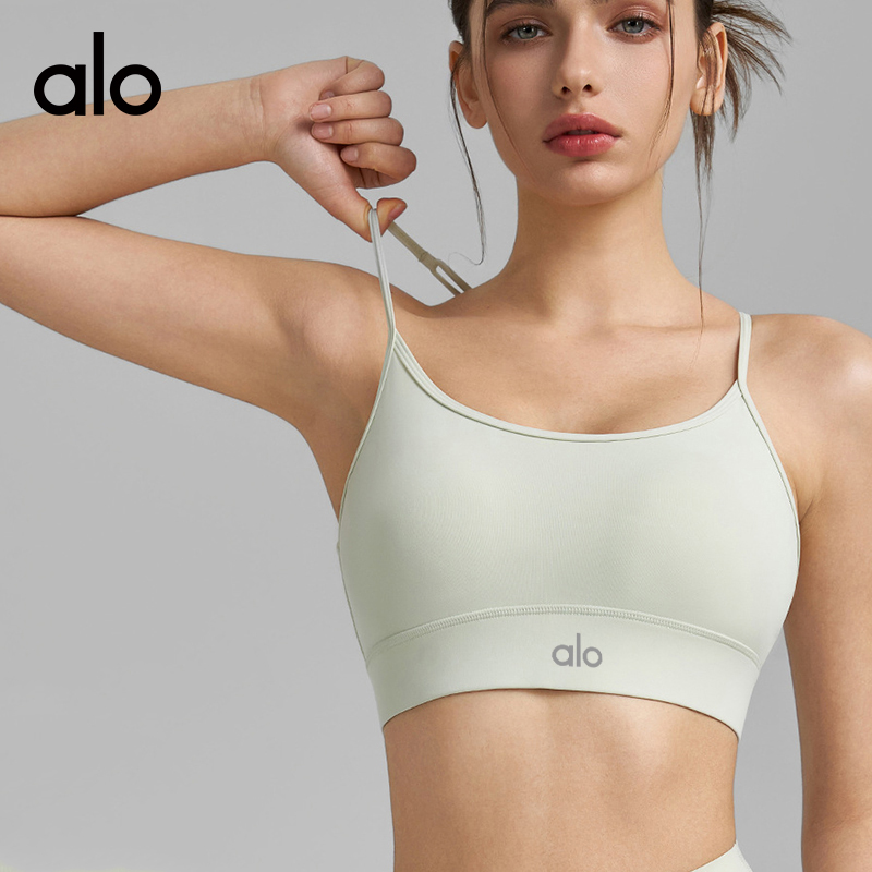ALO YOGA💰78💎支持一件代发
aloyoga 吊带固定杯减震瑜伽背心高弹不勒运动文胸
【品牌】ALO 
【款号】WX259
【面料】锦纶/氨纶
【颜色】代码蓝，罗兰紫，青梅绿，星空黑
【尺码】S，M，L，XL
 专柜同款品质，厂家直销，货源充足，售后保障