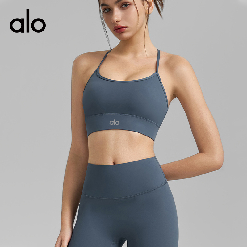 ALO YOGA💰78💎支持一件代发
aloyoga 吊带固定杯减震瑜伽背心高弹不勒运动文胸
【品牌】ALO 
【款号】WX259
【面料】锦纶/氨纶
【颜色】代码蓝，罗兰紫，青梅绿，星空黑
【尺码】S，M，L，XL
 专柜同款品质，厂家直销，货源充足，售后保障