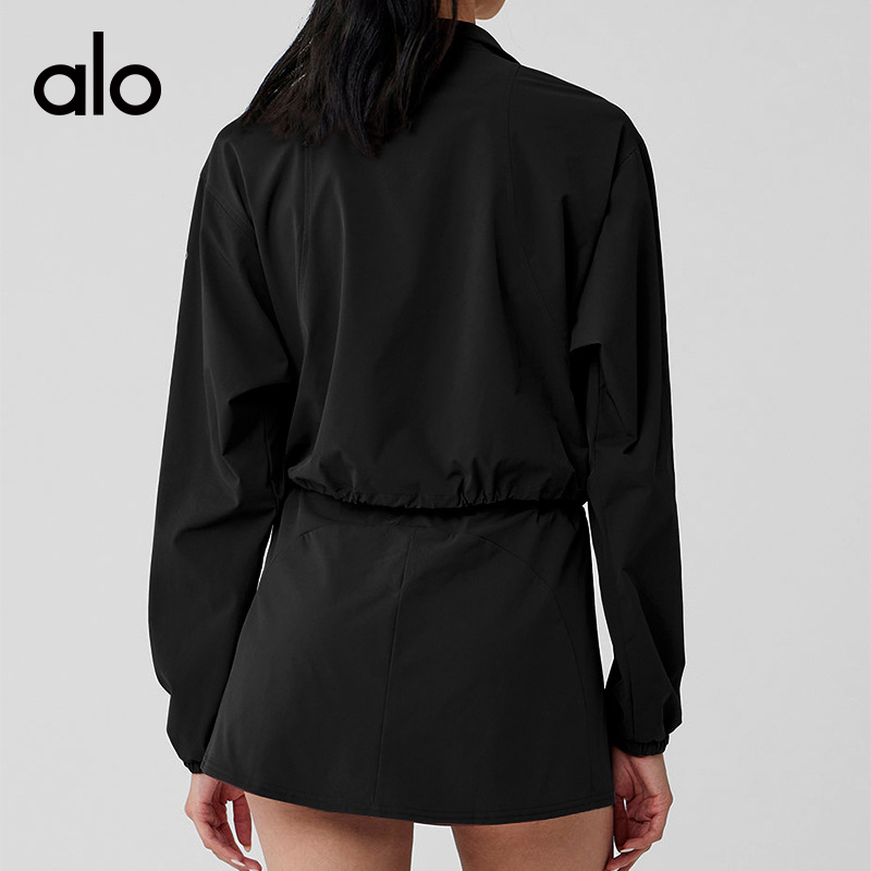 ALO YOGA💰201💎支持一件代发
短裙：93💰，上衣：108💰
aloyoga 裸感高领休闲卫衣运动套装跑步外套抽绳运动短裙
【品牌】ALO 
【款号】QC2483
【面料】氨纶/锦纶
【颜色】棕红上衣，黑色上衣，棕红短裤，黑色短裤
【尺码】S，M，L
 专柜同款品质，厂家直销，货源充足，售后保障