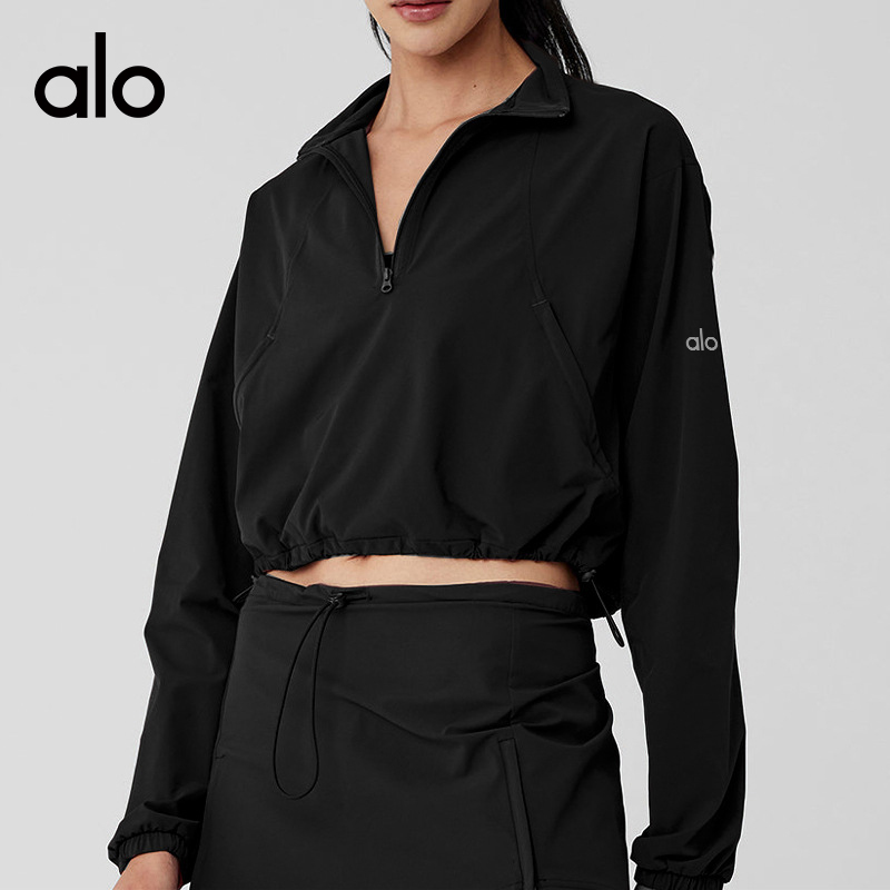 ALO YOGA💰201💎支持一件代发
短裙：93💰，上衣：108💰
aloyoga 裸感高领休闲卫衣运动套装跑步外套抽绳运动短裙
【品牌】ALO 
【款号】QC2483
【面料】氨纶/锦纶
【颜色】棕红上衣，黑色上衣，棕红短裤，黑色短裤
【尺码】S，M，L
 专柜同款品质，厂家直销，货源充足，售后保障