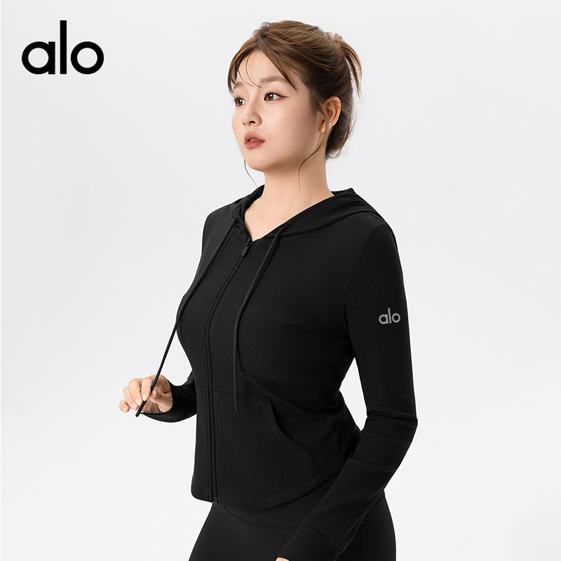 ALO YOGA💰98💎支持一件代发
aloyoga 秋冬抽绳瑜伽长袖大码宽松收腰显瘦健身外套
【品牌】ALO 
【款号】DWZ225659
【面料】棉/粘纤/氨纶
【颜色】山核桃色，咖色，淡云灰，黑色
【尺码】L，XL，2XL，3XL
 专柜同款品质，厂家直销，货源充足，售后保障