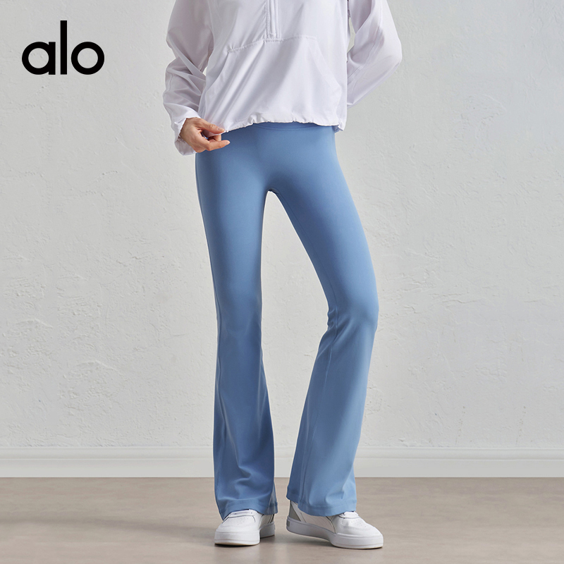 ALO YOGA💰88💎支持一件代发
aloyoga 微喇瑜伽裤均码显瘦高腰提臀舞蹈普拉提健身裤
【品牌】ALO 
【款号】CK1524
【面料】锦纶/氨纶
【颜色】白蛋白，海军蓝，石墨灰，蓝柳色
【尺码】均码
 专柜同款品质，厂家直销，货源充足，售后保障