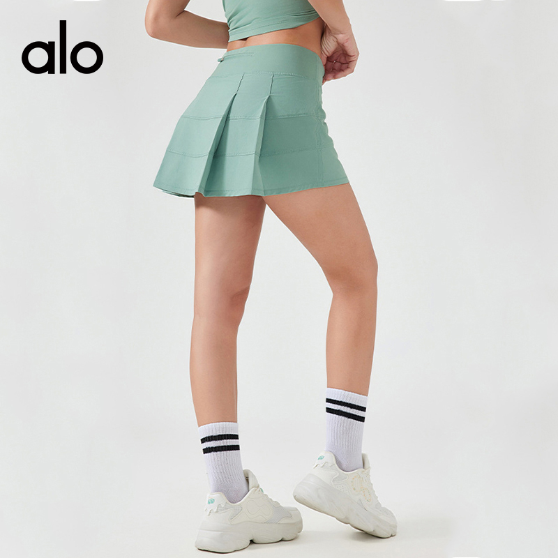 ALO YOGA💰83💎支持一件代发
aloyoga 夏季冰感速干透气假两件防走光瑜伽网球短裙
【品牌】ALO 
【款号】D25014
【面料】涤纶/氨纶
【颜色】白色，草莓奶昔粉，黑色，浅草绿，深海蓝，西纳特拉蓝，夜澜紫
【尺码】4，6，8，10，12
 专柜同款品质，厂家直销，货源充足，售后保障