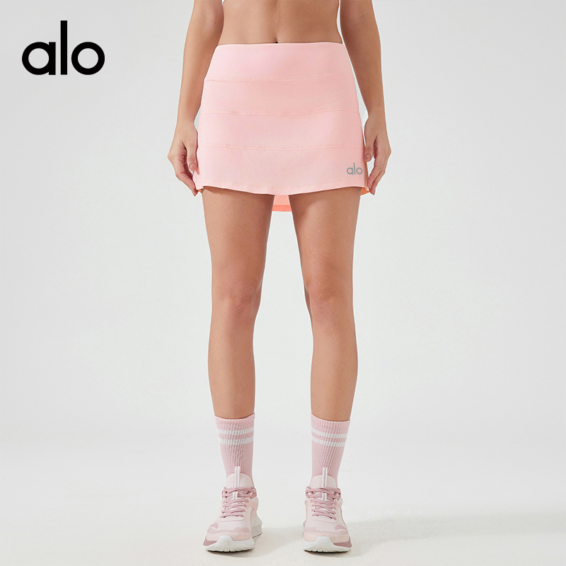 ALO YOGA💰83💎支持一件代发
aloyoga 夏季冰感速干透气假两件防走光瑜伽网球短裙
【品牌】ALO 
【款号】D25014
【面料】涤纶/氨纶
【颜色】白色，草莓奶昔粉，黑色，浅草绿，深海蓝，西纳特拉蓝，夜澜紫
【尺码】4，6，8，10，12
 专柜同款品质，厂家直销，货源充足，售后保障