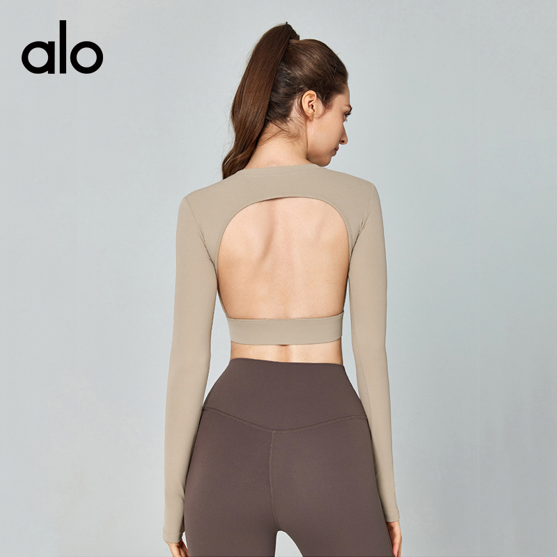 ALO YOGA💰88💎支持一件代发
aloyoga 秋冬长袖瑜伽服水滴半固定杯跑步健身运动上衣
【品牌】ALO 
【款号】DWTS124115
【面料】锦纶/氨纶
【颜色】卡其色，莓果红，安可拉红，橄榄绿，黑色
【尺码】S，M，L，XL
 专柜同款品质，厂家直销，货源充足，售后保障