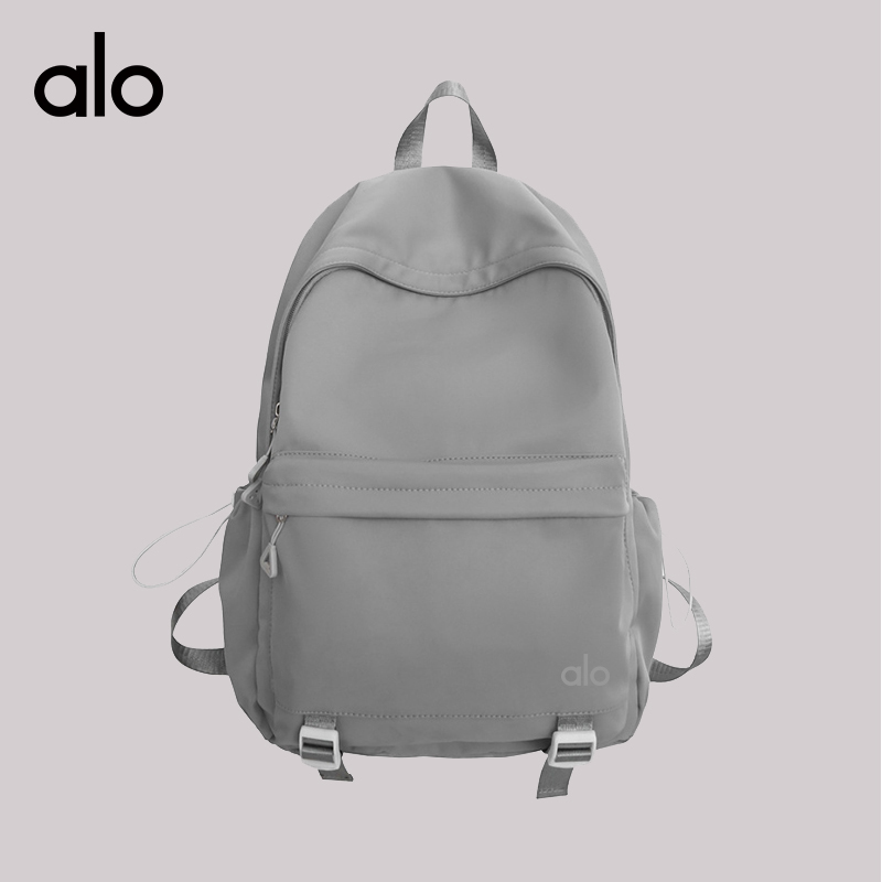 ALO YOGA💰78💎支持一件代发
aloyoga 新款纯色男女同款大容量透气耐磨双肩包
【品牌】ALO 
【款号】STB8653
【面料】尼龙
【颜色】黑色，象牙白，浅灰色，黄色
【尺码】均码
 专柜同款品质，厂家直销，货源充足，售后保障