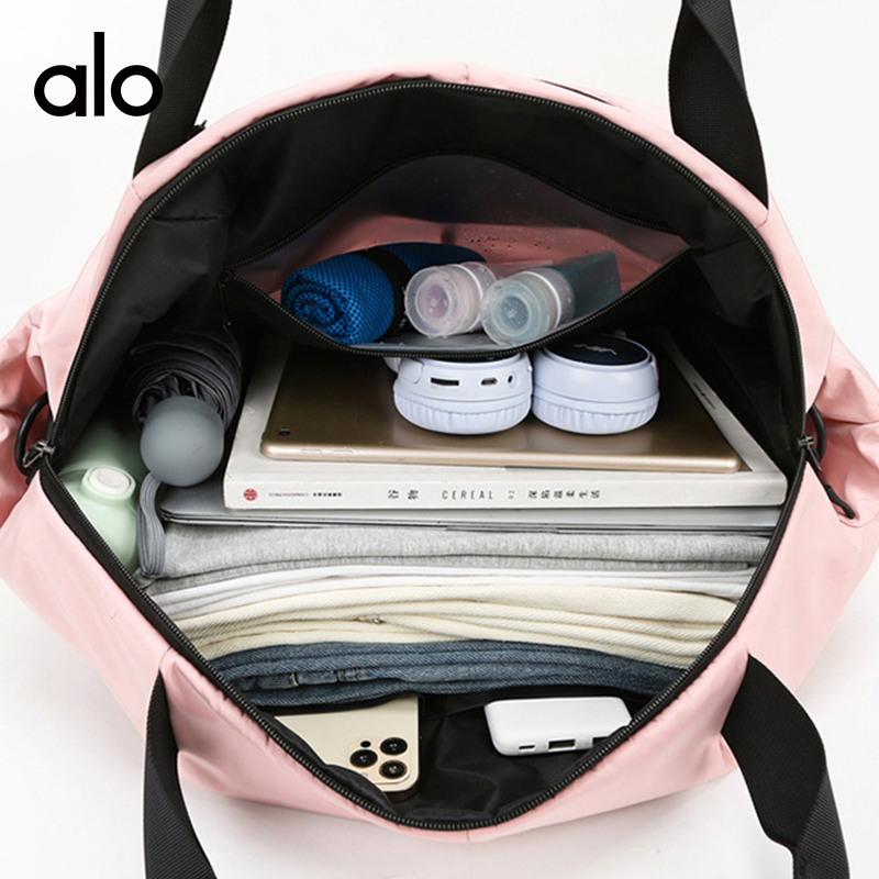 ALO YOGA💰78💎支持一件代发
aloyoga 健身休闲瑜伽包干湿分离短途旅行包单肩运动包
【品牌】ALO 
【款号】STB708
【面料】牛津布
【颜色】暗黑色，薄荷绿，迷雾蓝，甜蜜粉，香芋紫，樱花粉
【尺码】均码
 专柜同款品质，厂家直销，货源充足，售后保障