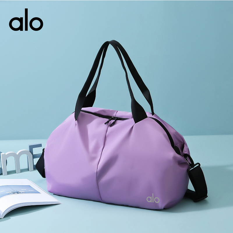 ALO YOGA💰78💎支持一件代发
aloyoga 健身休闲瑜伽包干湿分离短途旅行包单肩运动包
【品牌】ALO 
【款号】STB708
【面料】牛津布
【颜色】暗黑色，薄荷绿，迷雾蓝，甜蜜粉，香芋紫，樱花粉
【尺码】均码
 专柜同款品质，厂家直销，货源充足，售后保障