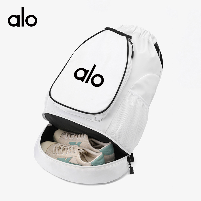 ALO YOGA💰78💎支持一件代发
aloyoga 羽毛球包大容量运动抽绳包户外训练网球双肩包
【品牌】ALO 
【款号】STB379
【面料】牛津布
【颜色】白色，薄荷绿，藏蓝色，粉色，黑色，灰色，紫色，棕色
【尺码】均码
 专柜同款品质，厂家直销，货源充足，售后保障