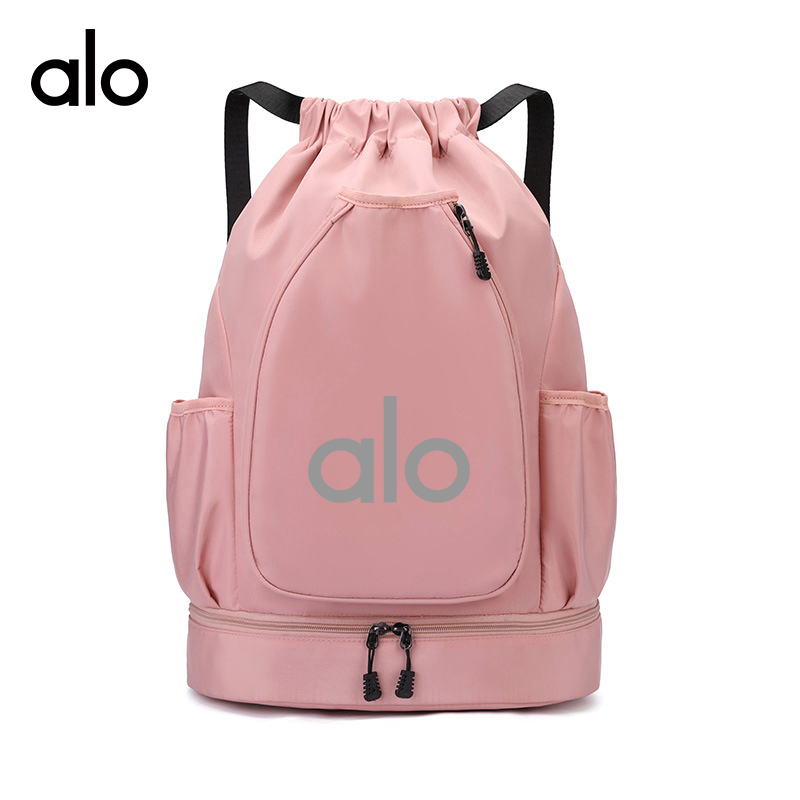 ALO YOGA💰78💎支持一件代发
aloyoga 羽毛球包大容量运动抽绳包户外训练网球双肩包
【品牌】ALO 
【款号】STB379
【面料】牛津布
【颜色】白色，薄荷绿，藏蓝色，粉色，黑色，灰色，紫色，棕色
【尺码】均码
 专柜同款品质，厂家直销，货源充足，售后保障