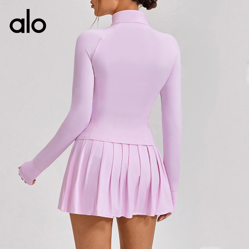 ALO YOGA💰93💎支持一件代发
aloyoga 夏季户外防晒服速干修身冰丝凉感跑步瑜伽外套
【品牌】ALO 
【款号】YW514
【面料】锦纶/氨纶
【颜色】黑色，白色，粉红色，灰色
【尺码】S/4，M/6，L/8，XL/10
 专柜同款品质，厂家直销，货源充足，售后保障
