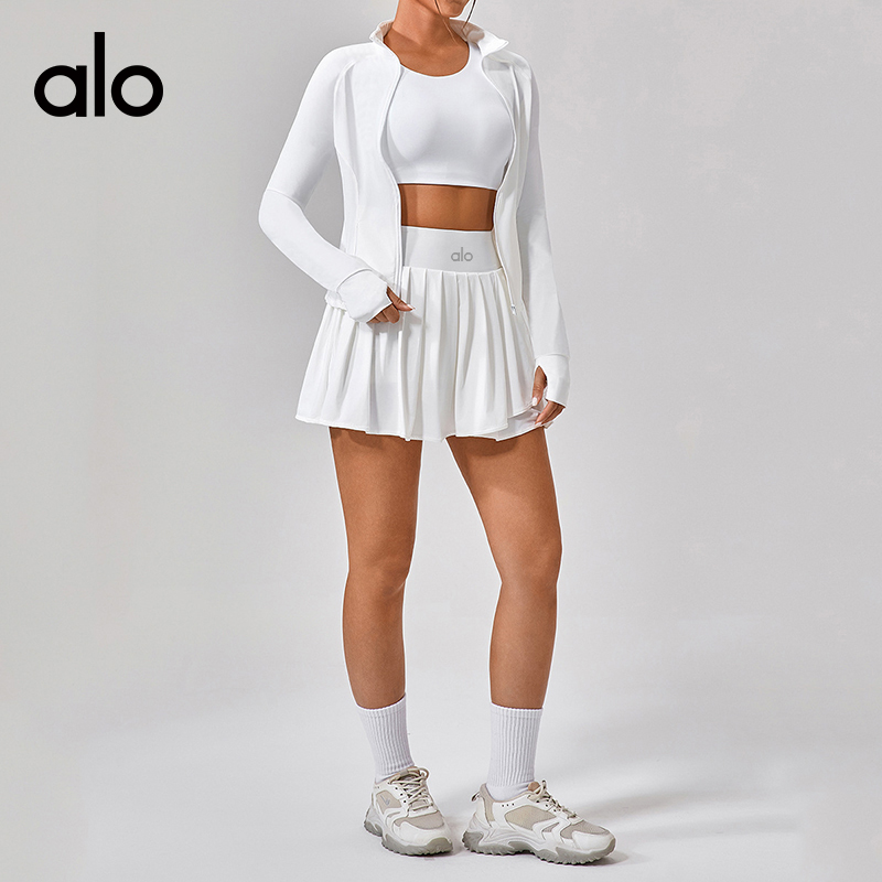 ALO YOGA💰93💎支持一件代发
aloyoga 夏季户外防晒服速干修身冰丝凉感跑步瑜伽外套
【品牌】ALO 
【款号】YW514
【面料】锦纶/氨纶
【颜色】黑色，白色，粉红色，灰色
【尺码】S/4，M/6，L/8，XL/10
 专柜同款品质，厂家直销，货源充足，售后保障