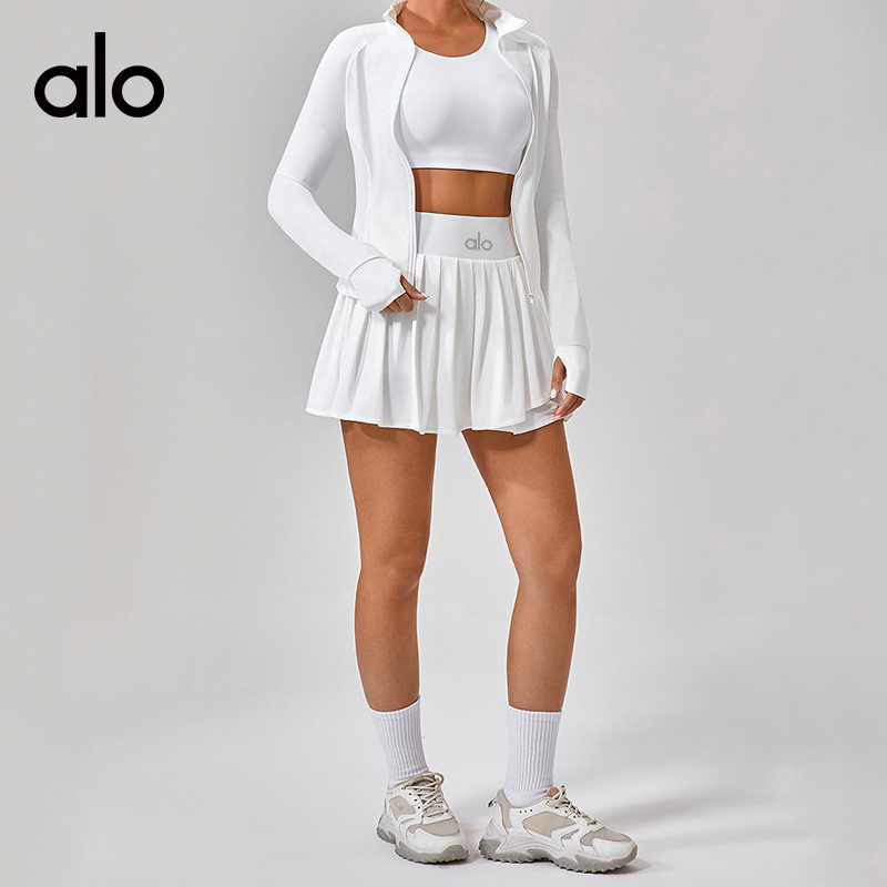 ALO YOGA💰83💎支持一件代发
aloyoga 夏季裸感运动裤裙修身弹力速干透气瑜伽裙
【品牌】ALO 
【款号】KW309
【面料】锦纶/氨纶
【颜色】黑色，白色，粉红色，灰色
【尺码】S/4，M/6，L/8，XL/10
 专柜同款品质，厂家直销，货源充足，售后保障