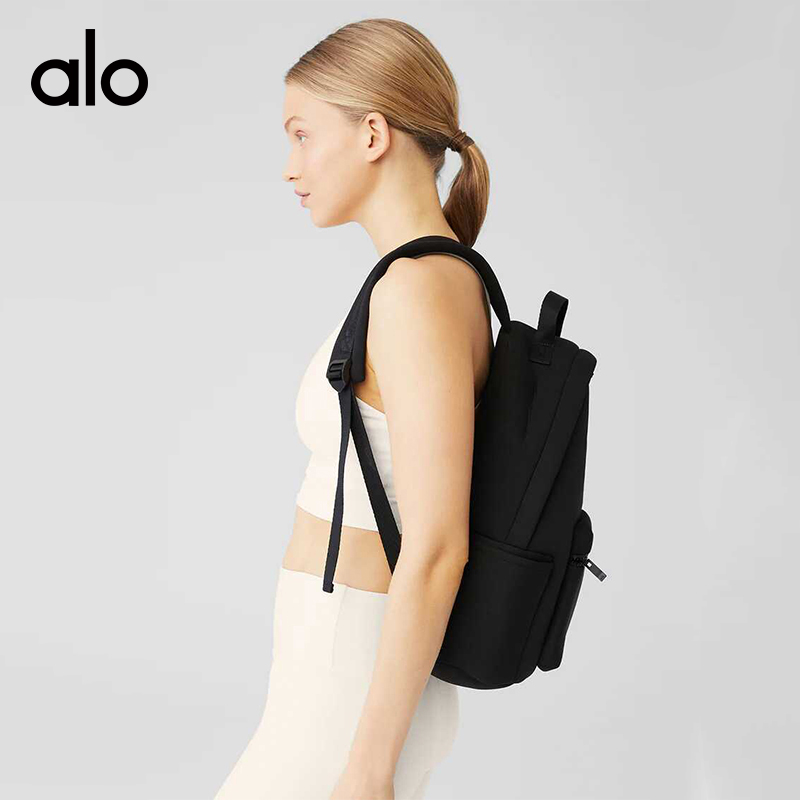 ALO YOGA💰118💎支持一件代发
aloyoga 休闲旅行双肩包哑光布面子母包双肩背包
【品牌】ALO 
【款号】STB2035
【面料】涤纶，氯丁橡胶 100%
【颜色】黑色
【尺码】均码
专柜同款品质，厂家直销，货源充足，售后保障