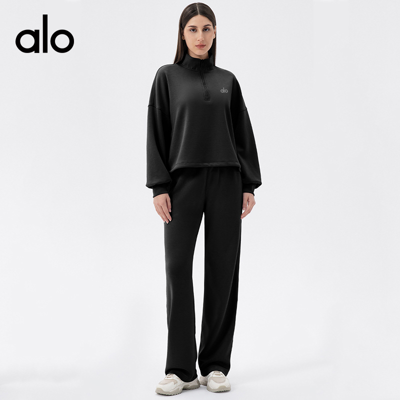 ALO YOGA 💰118💎支持一件代发
aloyoga 秋冬宽松休闲立领跑步健身瑜伽服运动卫衣
【品牌】AlO
【款号】CX42553
【面料】莫代尔/聚酯纤维/氨纶
【颜色】焦糖色，浅花灰，蓝灰色，黑色
【尺码】S，M，L，XL
 专柜同款品质，厂家直销，货源充足，售后保障