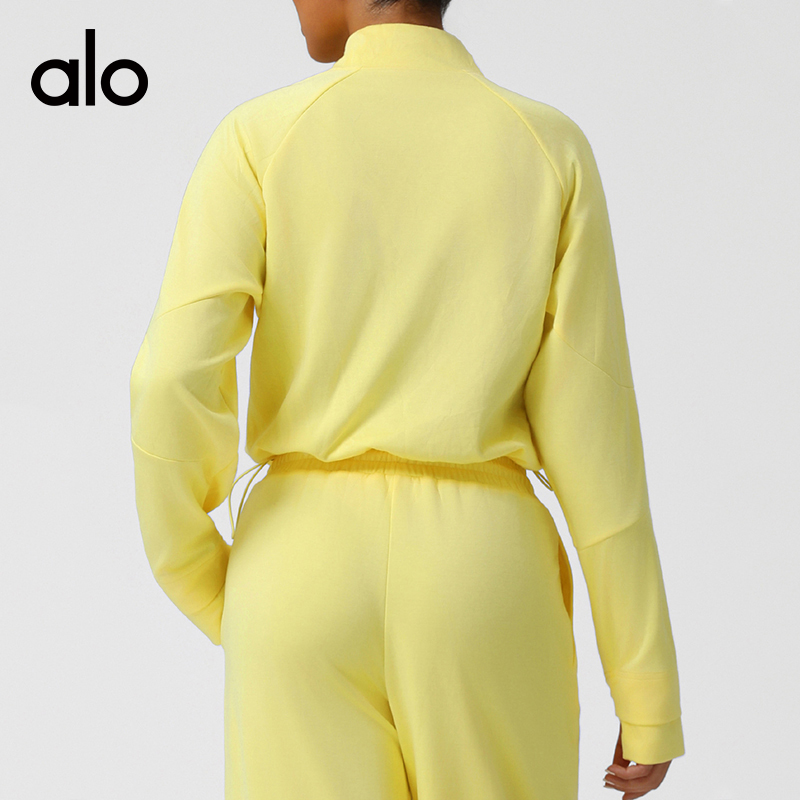 ALO YOGA 💰113💎支持一件代发
aloyoga 秋冬加厚卫衣运动休闲瑜伽服长袖半拉链外套
【品牌】AlO
【款号】WT2549
【面料】人棉/涤纶/氨纶
【颜色】黄色，花灰色，橄榄绿，深红色
【尺码】S，M，L，XL
 专柜同款品质，厂家直销，货源充足，售后保障