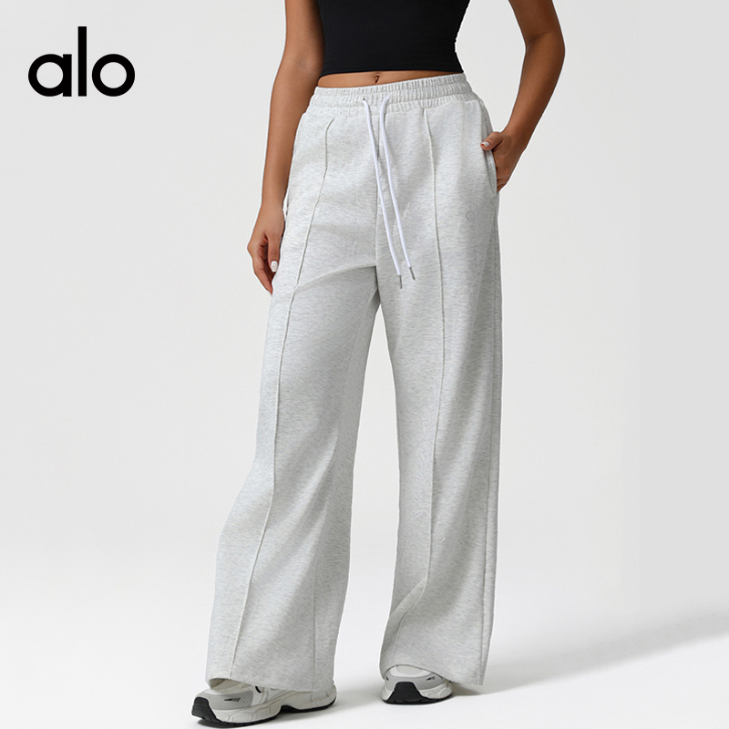 ALO YOGA 💰108💎支持一件代发
aloyoga 高腰抽绳运动休闲长裤阔腿裤时尚百搭宽松长裤
【品牌】AlO
【款号】CK2549
【面料】人棉/涤纶/氨纶
【颜色】黄色，花灰色，橄榄绿，深红色
【尺码】S，M，L，XL
 专柜同款品质，厂家直销，货源充足，售后保障