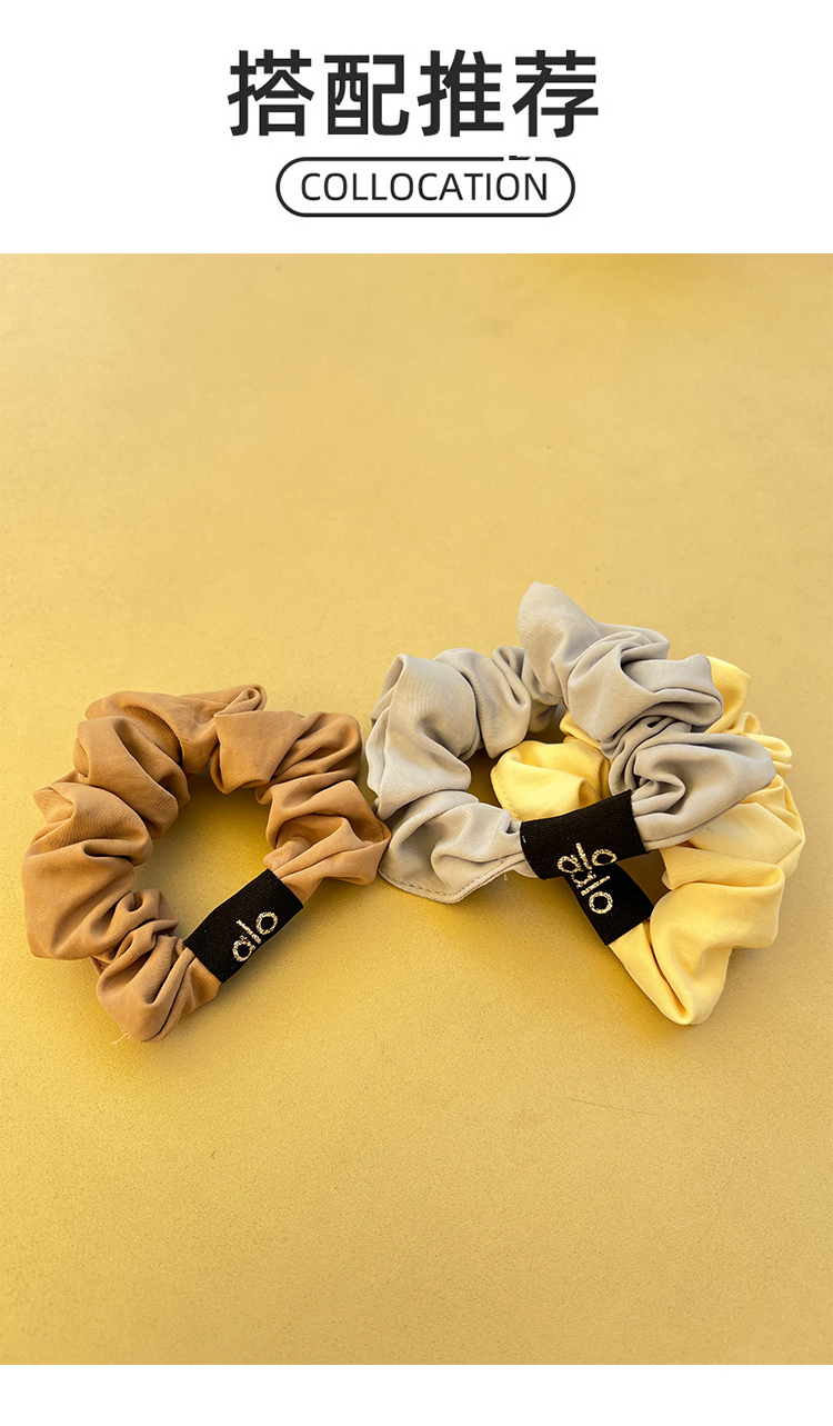 ALO YOGA 💰30💎支持一件代发
aloyoga 纯色简约经典款小肠发圈百搭发圈高马尾发饰发绳
【品牌】AlO
【款号】FQ80005
【面料】锦纶/氨纶
【颜色】浅黄色，黑色，粉色，深咖色，浅蓝色，浅咖色，浅灰色
【尺码】均码
 专柜同款品质，厂家直销，货源充足，售后保障