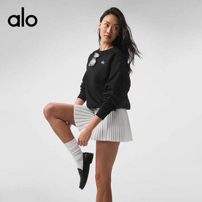 ALO YOGA💰118💎支持一件代发
aloyoga 纯棉简约美式保暖运动卫衣宽松圆领长袖瑜伽服
【品牌】ALO 
【款号】CX80013
【面料】棉
【颜色】咖啡色，黑色，浅灰色，藕粉色
【尺码】S，M，L
 专柜同款品质，厂家直销，货源充足，售后保障