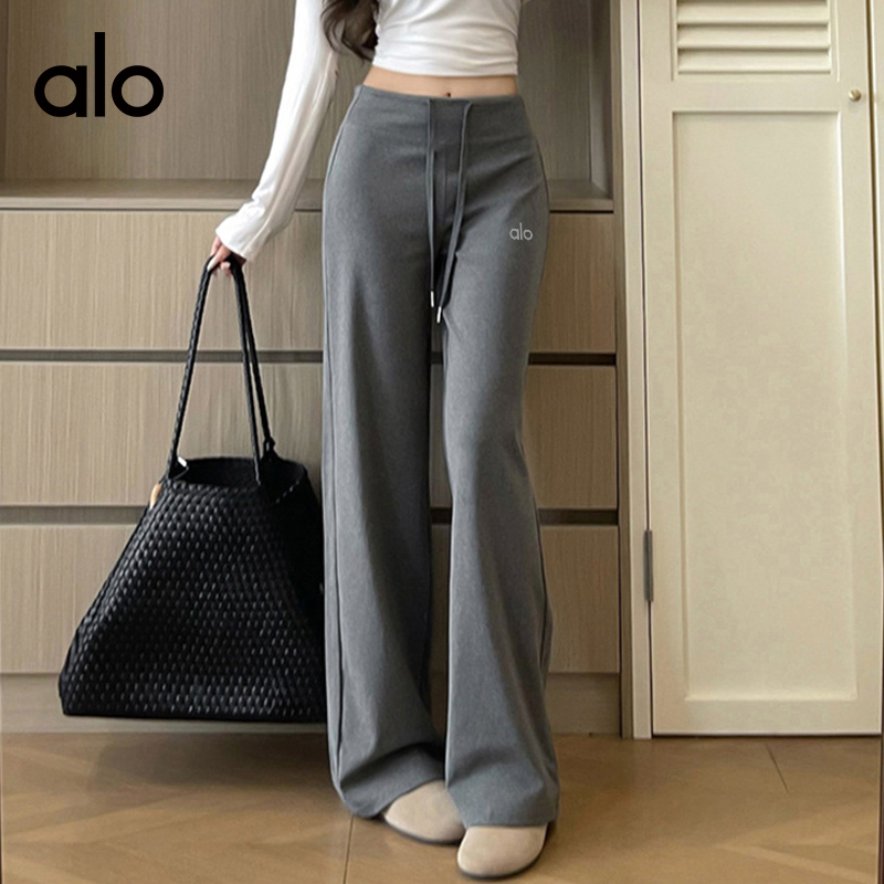 ALO YOGA💰78💎支持一件代发
aloyoga 裸感高腰阔腿垂感显瘦秋季直简窄版休闲卫裤
【品牌】ALO 
【款号】CK5801
【面料】棉/氨纶
【颜色】浅灰色，黑色，藏青色，深灰色
【尺码】S，M，L，XL
 专柜同款品质，厂家直销，货源充足，售后保障