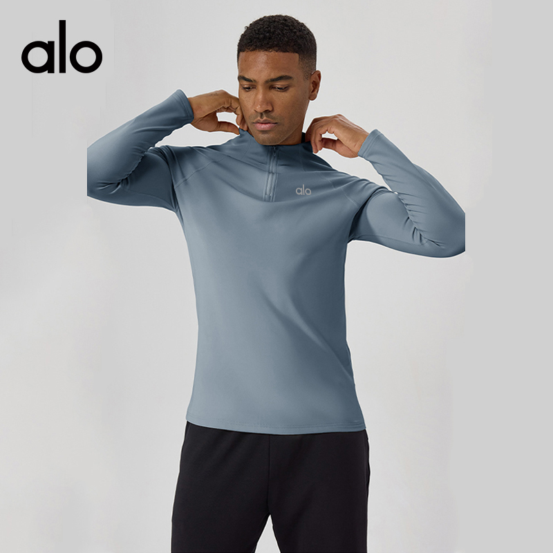 ALO YOGA💰88💎支持一件代发
aloyoga 加绒半拉链运动长袖户外休闲跑步骑行健身运动服
【品牌】ALO 
【款号】CX51526
【面料】聚酯纤维/氨纶
【颜色】黑色，灰蓝色，杏色，卡其棕
【尺码】S，M，L，XL，2XL
 专柜同款品质，厂家直销，货源充足，售后保障