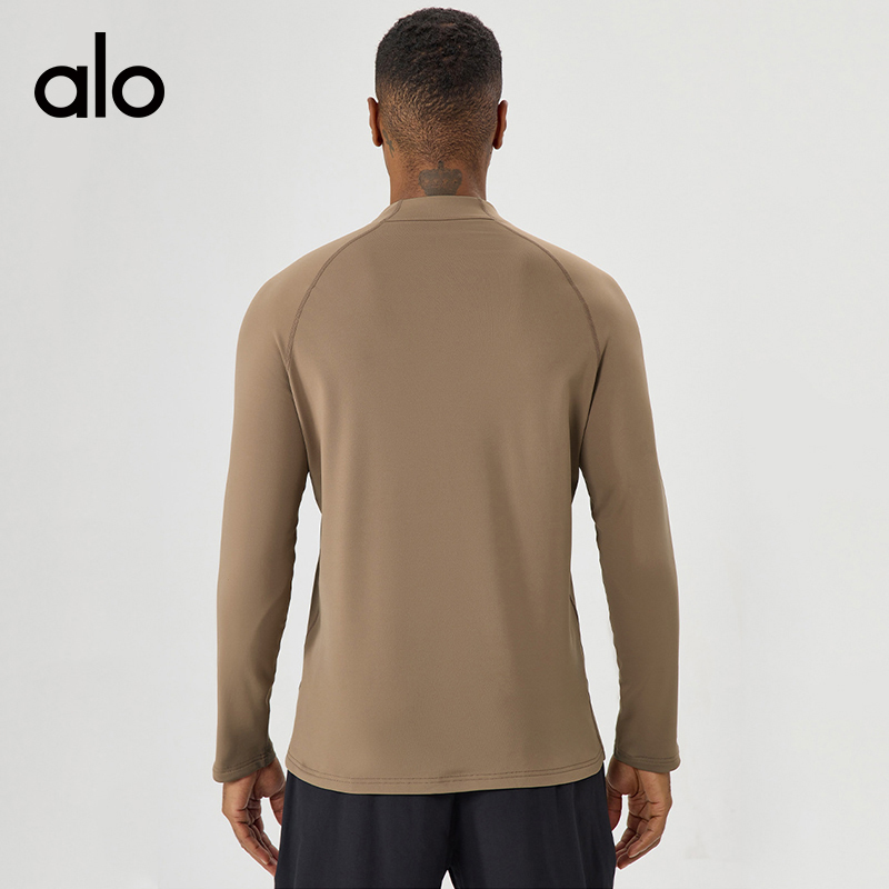 ALO YOGA💰88💎支持一件代发
aloyoga 加绒半拉链运动长袖户外休闲跑步骑行健身运动服
【品牌】ALO 
【款号】CX51526
【面料】聚酯纤维/氨纶
【颜色】黑色，灰蓝色，杏色，卡其棕
【尺码】S，M，L，XL，2XL
 专柜同款品质，厂家直销，货源充足，售后保障