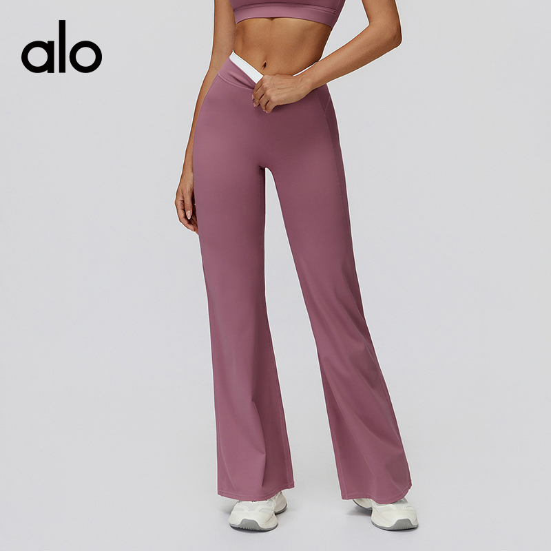 ALO YOGA💰93💎支持一件代发
aloyoga 撞色裸感宽松阔腿裤高腰休闲微喇运动健身长裤
【品牌】ALO 
【款号】ECK3129-2
【面料】锦纶/氨纶
【颜色】高级黑，徽章蓝，陶灰色，水雾蓝，罗兰紫，浅果绿
【尺码】S，M，L，XL
 专柜同款品质，厂家直销，货源充足，售后保障