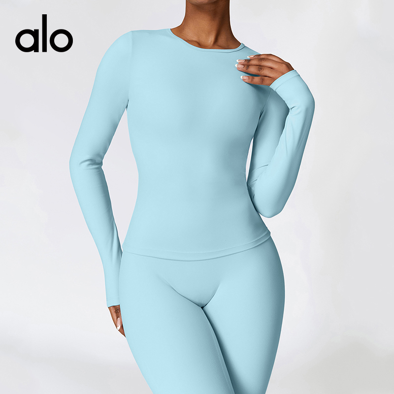 ALOYOGA 💰78💎支持一件代发
aloyoga 磨毛长袖瑜伽服高强度健身服普拉提运动上衣
【品牌】AlO
【款号】CCX8519
【面料】锦纶/氨纶
【颜色】鹅黄色，高级黑，徽章蓝，罗勒绿，摩卡棕，巧克力棕，霜灰色，天空蓝，樱桃红
【尺码】S，M，L，XL
 专柜同款品质，厂家直销，货源充足，售后保障