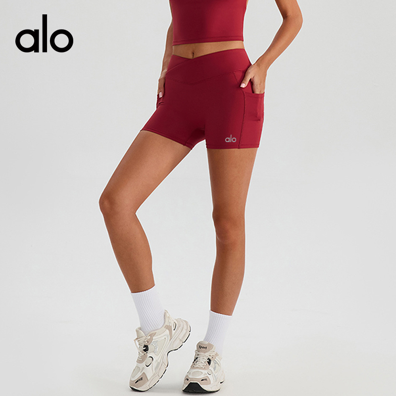 ALOYOGA 💰78💎支持一件代发
aloyoga 夏季裸感瑜伽运动短裤户外双侧口袋速干短裤
【品牌】AlO
【款号】KW439
【面料】锦纶/氨纶
【颜色】黑色，棕色，天蓝色，酒红色，杏色，黄色
【尺码】S/4，M/6，L/8，XL/10
 专柜同款品质，厂家直销，货源充足，售后保障