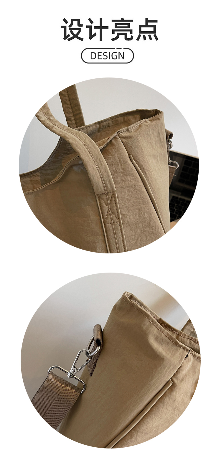 ALOYOGA 💰78💎支持一件代发
aloyoga 休闲单肩包大容量斜挎包简约便携收纳手提袋
【品牌】AlO
【款号】STB9911
【面料】尼龙
【颜色】灰色，黑色，粉色，军绿色，卡其色
【尺码】均码
 专柜同款品质，厂家直销，货源充足，售后保障