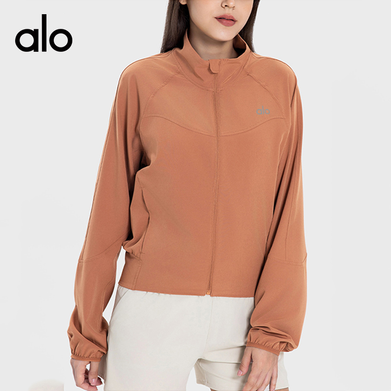 ALOYOGA 💰98💎支持一件代发
aloyoga 夏季轻薄透气防晒衣防紫外线原纱冰感长袖外套
【品牌】AlO
【款号】DSS065
【面料】涤纶/氨纶
【颜色】沙漠阳光色，冰银色，白色，黑色
【尺码】4，6，8，10，12
 专柜同款品质，厂家直销，货源充足，售后保障