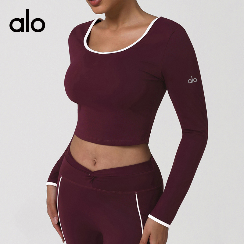 ALOYOGA 💰279💎支持一件代发
aloyoga 秋冬圆领裸感长袖T恤露背短款瑜伽服健身套装
巨峰紫（上衣）：78
巨峰紫（外套）：108
巨峰紫（长裤）：93
【品牌】AlO
【款号】TZ0004
【面料】锦纶/氨纶
【颜色】巨峰紫（上衣），巨峰紫（外套），巨峰紫（长裤）
【尺码】S，M，L，XL
 专柜同款品质，厂家直销，货源充足，售后保障