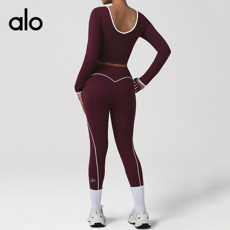 ALOYOGA 💰279💎支持一件代发
aloyoga 秋冬圆领裸感长袖T恤露背短款瑜伽服健身套装
巨峰紫（上衣）：78
巨峰紫（外套）：108
巨峰紫（长裤）：93
【品牌】AlO
【款号】TZ0004
【面料】锦纶/氨纶
【颜色】巨峰紫（上衣），巨峰紫（外套），巨峰紫（长裤）
【尺码】S，M，L，XL
 专柜同款品质，厂家直销，货源充足，售后保障