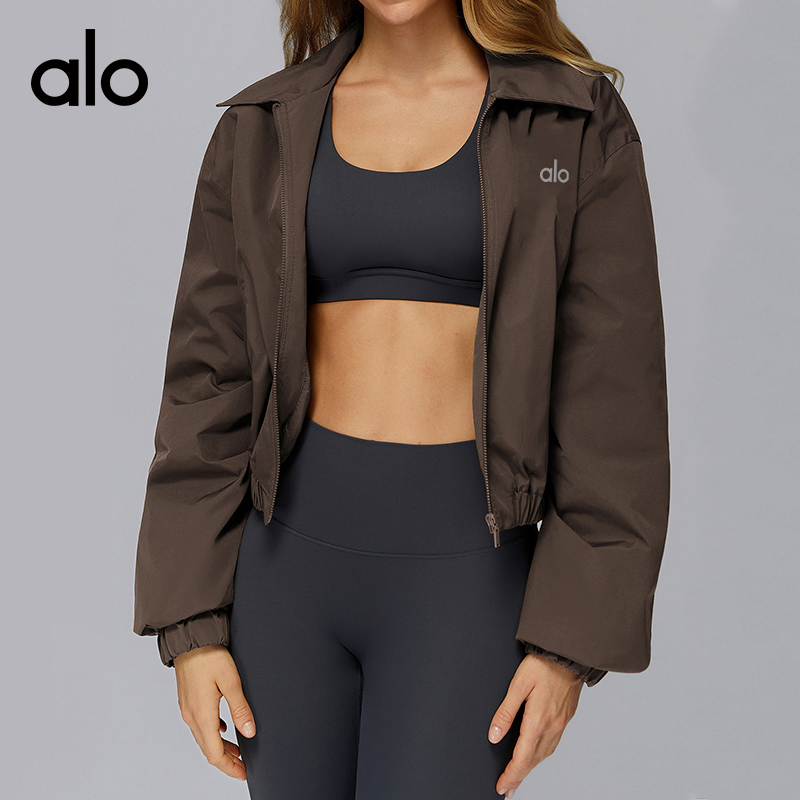 Alo jacket everyday olive brown yoga