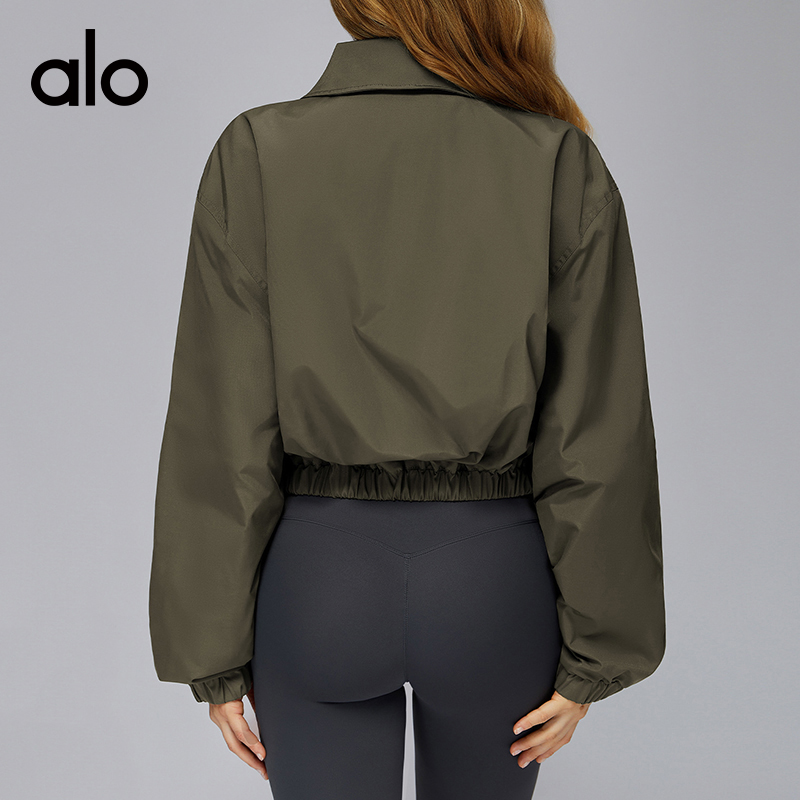 Alo jacket everyday olive brown yoga