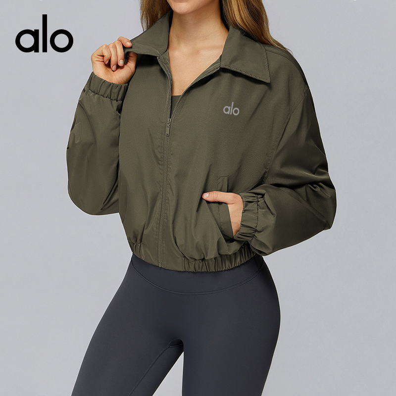 Alo jacket everyday olive brown yoga