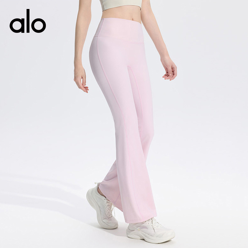 ALOYOGA 💰93💎支持一件代发
aloyoga 高腰微喇紧身长裤跑步健身裤显瘦女喇叭裤
【品牌】AlO
【款号】CK630
【面料】锦纶/氨纶
【颜色】牡丹粉，乌木棕，天空蓝，高级黑
【尺码】S，M，L，XL
 专柜同款品质，厂家直销，货源充足，售后保障