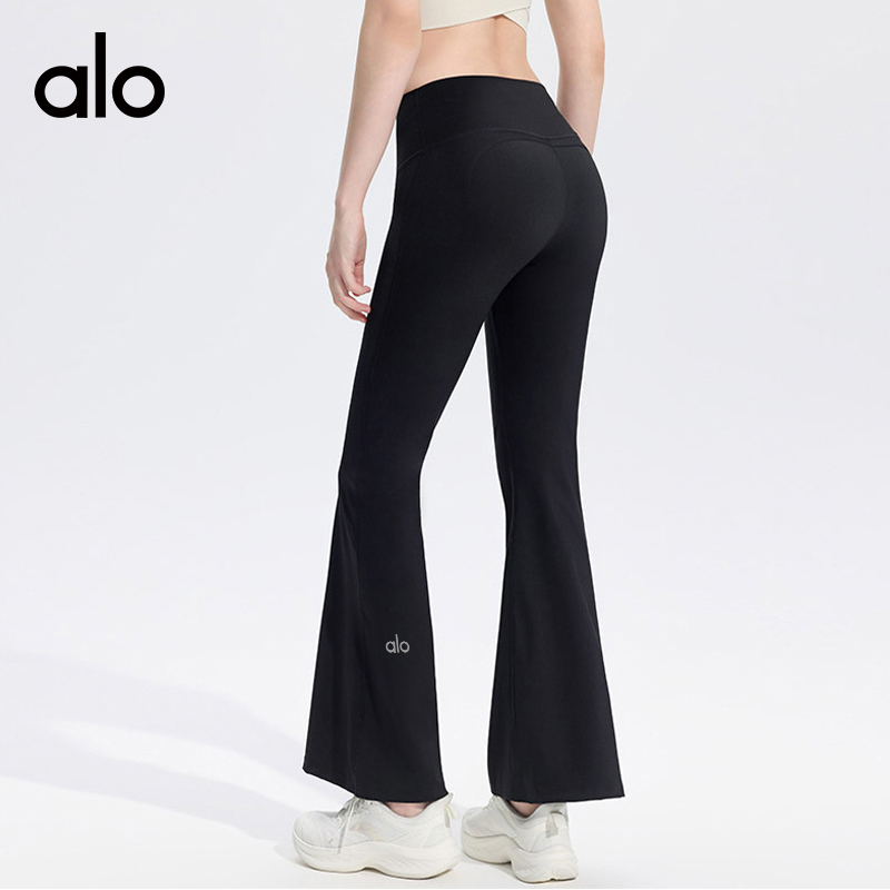 ALOYOGA 💰93💎支持一件代发
aloyoga 高腰微喇紧身长裤跑步健身裤显瘦女喇叭裤
【品牌】AlO
【款号】CK630
【面料】锦纶/氨纶
【颜色】牡丹粉，乌木棕，天空蓝，高级黑
【尺码】S，M，L，XL
 专柜同款品质，厂家直销，货源充足，售后保障