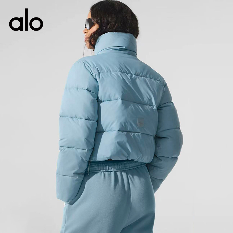 ALO YOGA💰288💎支持一件代发
aloyoga 休闲立领羽绒棉保暖短款百搭经典夹克外套
【品牌】ALO 
【款号】WT80008
【面料】羽绒棉
【颜色】深棕色，黑色，天蓝色
【尺码】S，M，L
 专柜同款品质，厂家直销，货源充足，售后保障