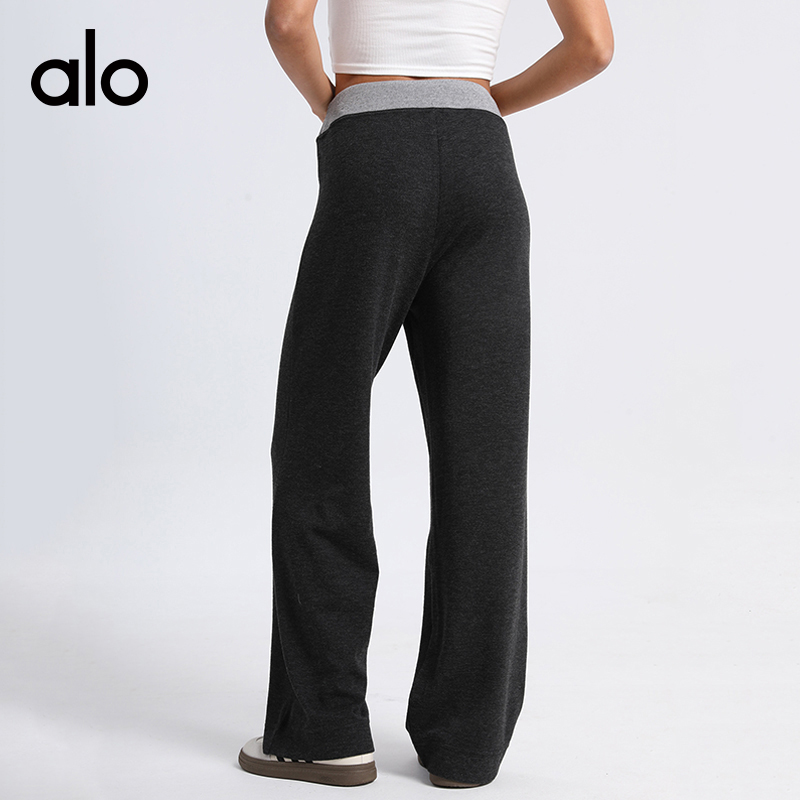 ALO YOGA💰88💎支持一件代发
aloyoga 休闲撞色垂感拖地运动裤外穿高腰显瘦阔腿长裤
【品牌】ALO 
【款号】KZ240805
【面料】聚酯纤维/氨纶/人造丝
【颜色】黑色
【尺码】S，M，L，XL，XXL
 专柜同款品质，厂家直销，货源充足，售后保障
